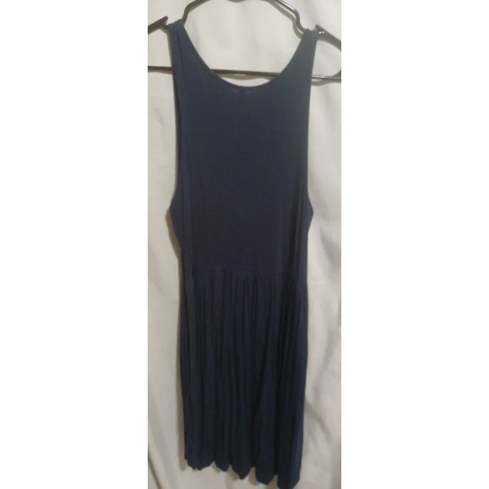 Longyuan Women’s Sleeveless   Maxi Dress  Navy Size S